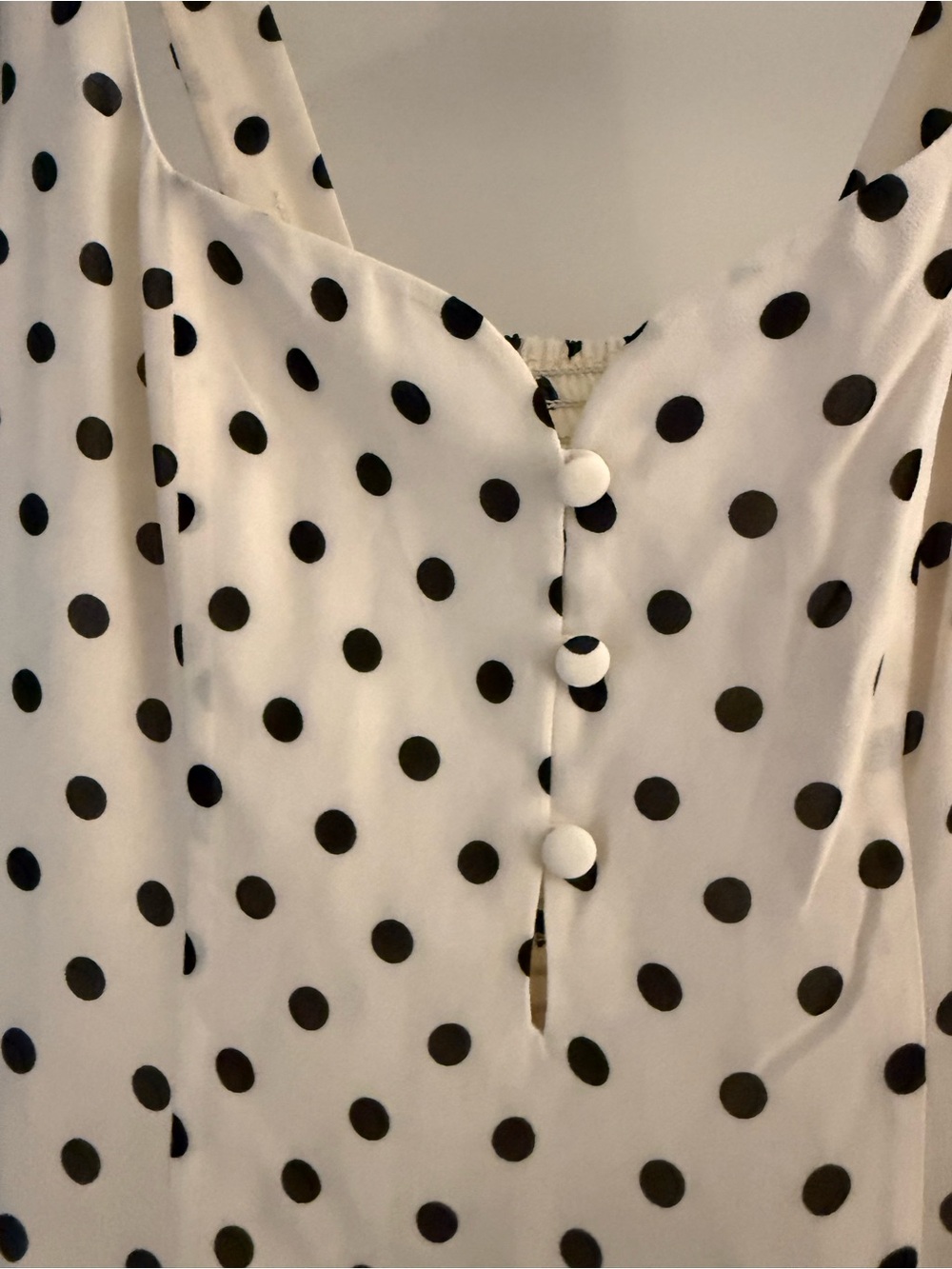 White polka dot Laine Reformation Dress - Picture 6 of 9